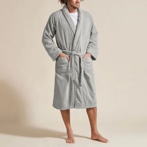CHRISTY Ivory White Cream Mens (Unisex) L/XL Luxury Egyptian Cotton Robe